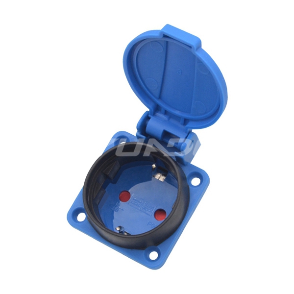歐式防水插座16A/250V 歐德式IP54防水防塵工業(yè)插座 機柜插頭插座