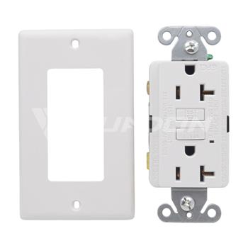 YD-014 美標GFCI漏電保護插座ETL認證接地故障保護LED燈插座帶面板廠家
