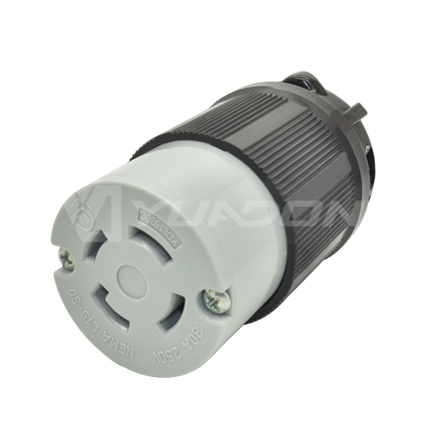 現(xiàn)貨NEMA L15-30C美式組裝連接器插座 30A250V美標(biāo)大功率工業(yè)插座